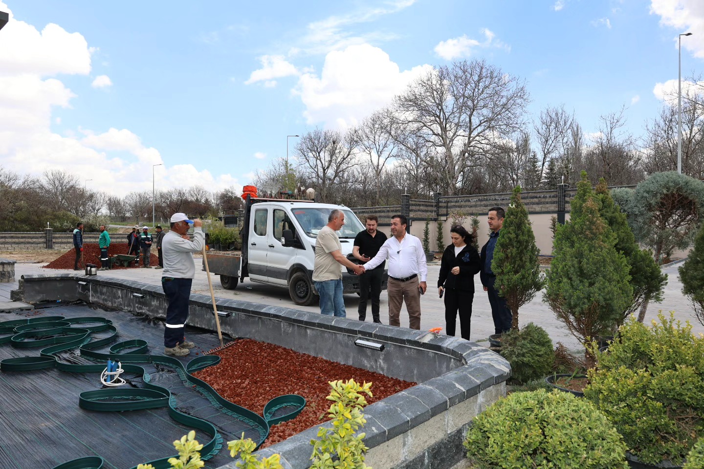 İkinci Cam Teras projesinde devam eden çalışmaları yerinde inceleme