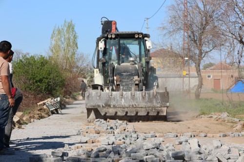 Büyüktuzhisar Mahallesi parke çalışmaları